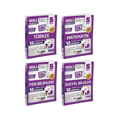 5. Sınıf  12'li Deneme Dörtlü Set -MEB Gibi Sordu Gizli Yayınları