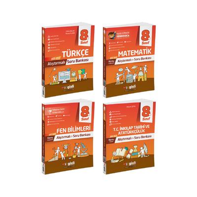 8. Sınıf LGS Alıştırmalı Soru Bankaları Dörtlü Set Gizli Yayınları